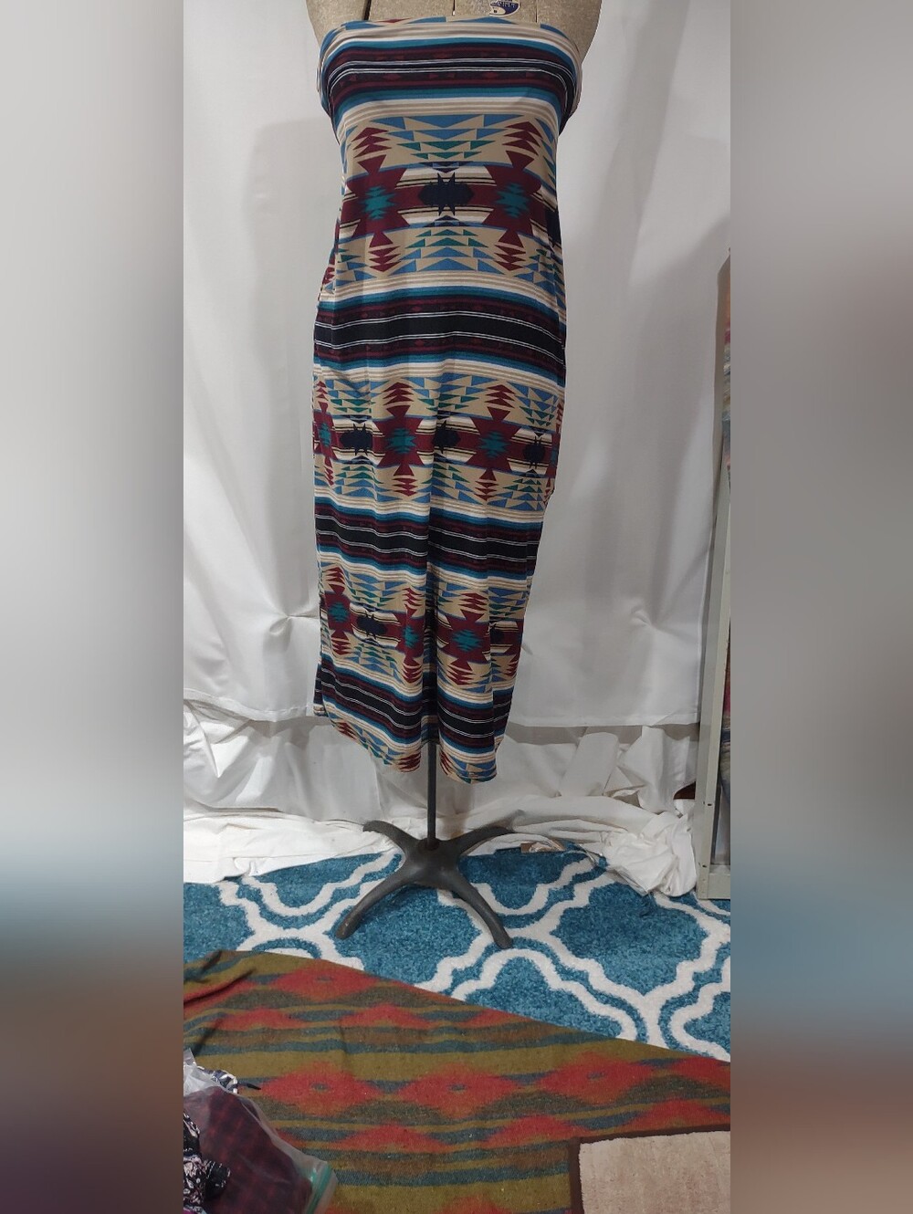 MAXI SKIRT OR MIDI DRESS HIPPIE BOHO STYLE TRIBAL NO BRAND NO TAGS